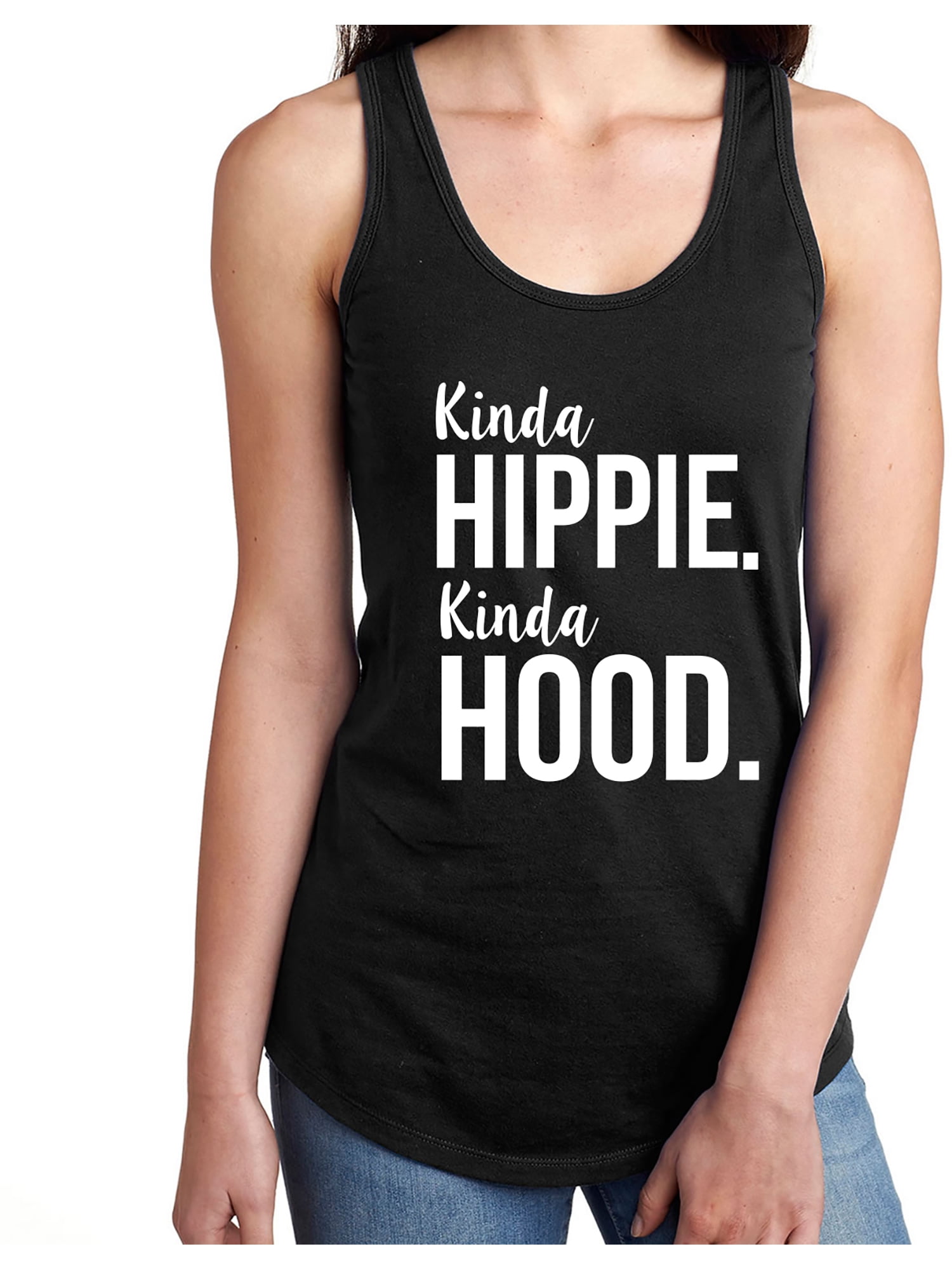 Muscle Tank Kinda Hippie Kinda Hood Shirt GYM TONIC Racerback Tank