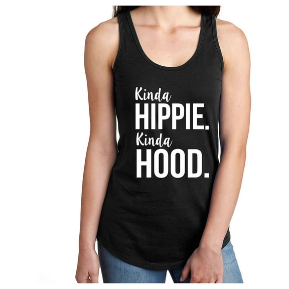 Kinda Hippie. Kinda Hood. Racerback Tank