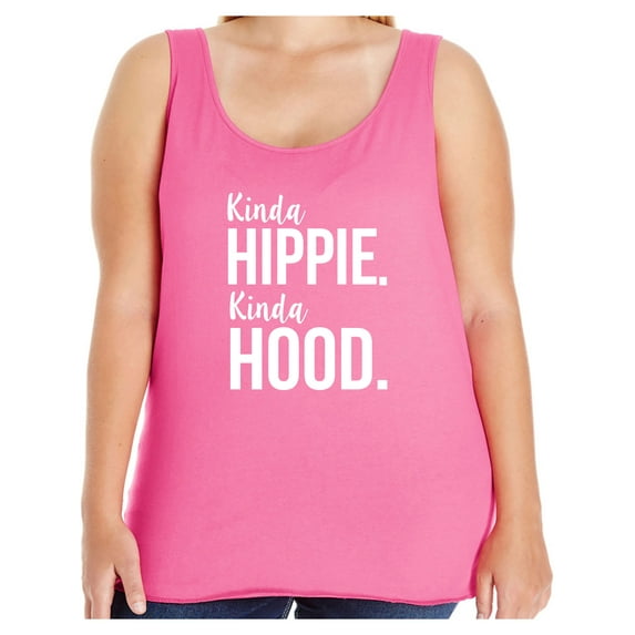 Kinda Hippie. Kinda Hood. Womens Tank Top