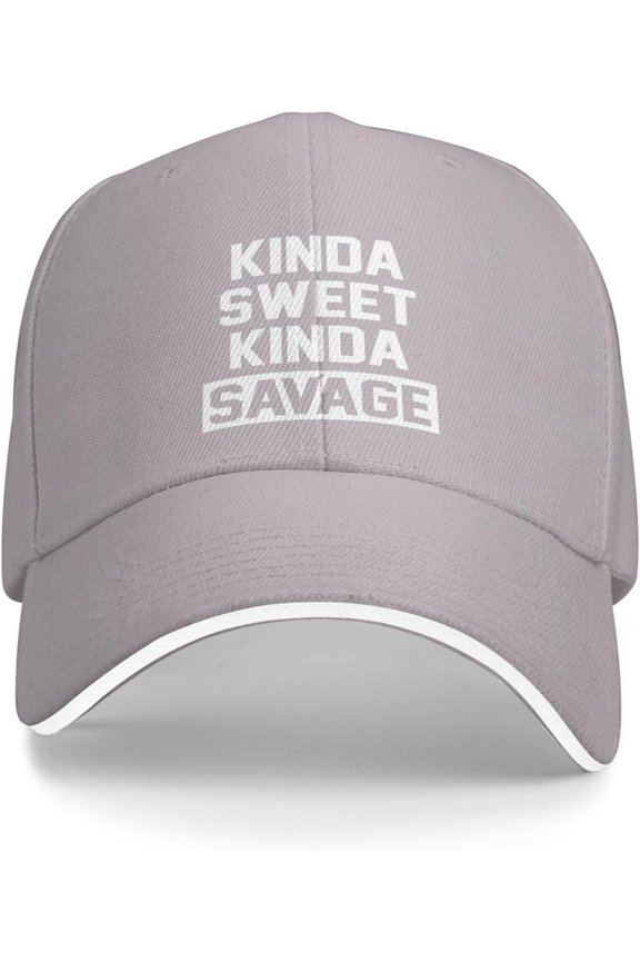Kinda Sweet Kinda Savage Trucker Style Trucker Hat Baseball Cap Funny Outdoor Travel Dad Caps