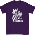 thumbnail image 1 of Kinda Sweet Kinda Stabby Pineapple T-Shirt Funny Food Humor Sarcastic Tee - Purple, 4XL, 1 of 1