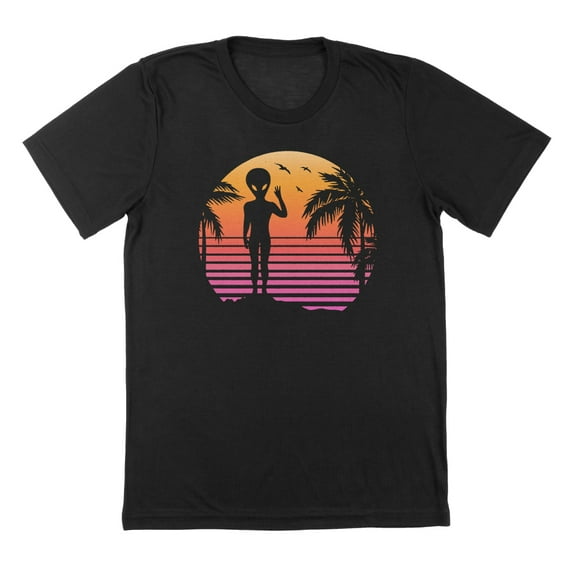 Kinda Wish You Were Here Humor Graphic Black Mens T-Shirt