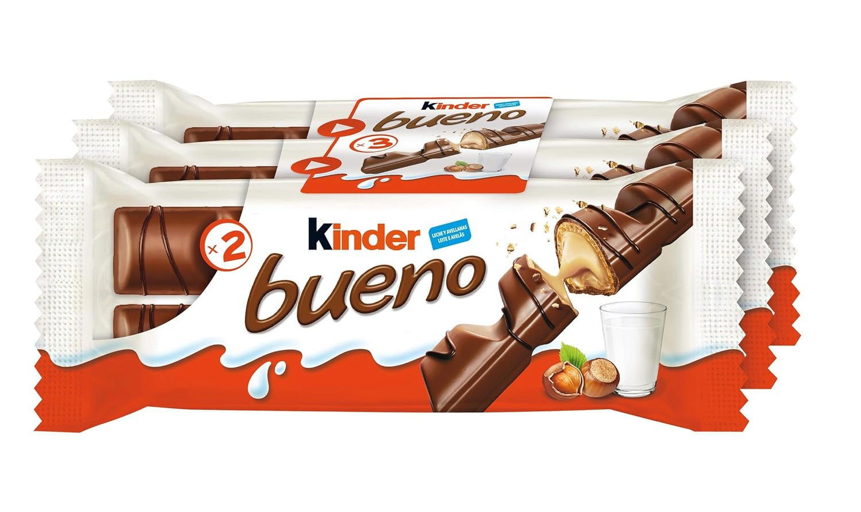 Kinder Bueno Chocolate Wafer - 43g - Pack of 3 (43g x 3 Bars)