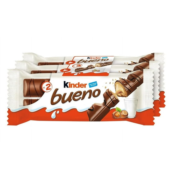 Kinder Bueno Chocolate Wafer - 43g - Pack of 3 (43g x 3 Bars)