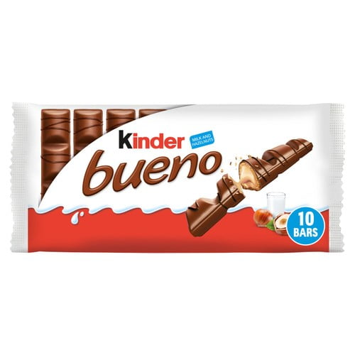 Kinder Bueno Milk Chocolate & Hazelnut Bars Multipack 5 x 43g, British Import (Pack of 3)