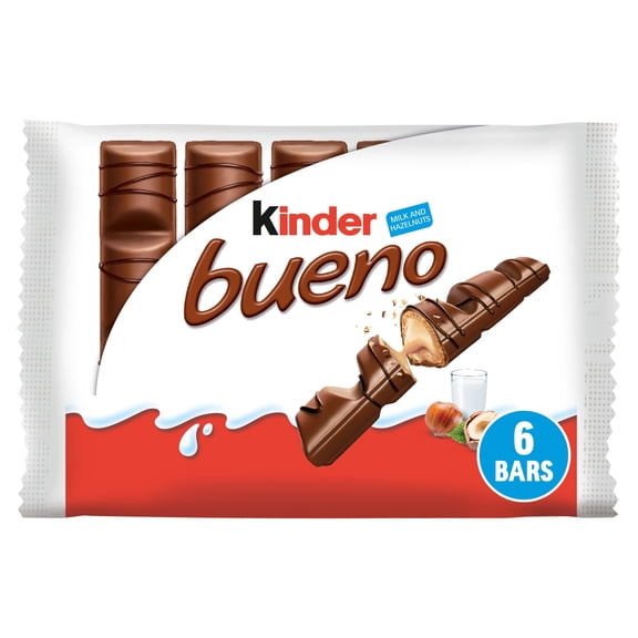Kinder Bueno Milk & Hazelnut Chocolate Bars Multipack 3 X 43g, Imported from Britain