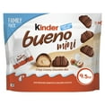 thumbnail image 1 of Kinder Bueno Mini, Milk Chocolate and Hazelnut Cream, Family Pack, Individually Wrapped Chocolate Bars, 9.5 oz, 1 of 13