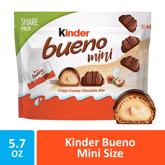Kinder Chocolate Mini Bars with Hazelnut Filling, Chocolate Candy Bars for Game Day, Football Party Supplies, Snacks for Adults, 5.7 oz.