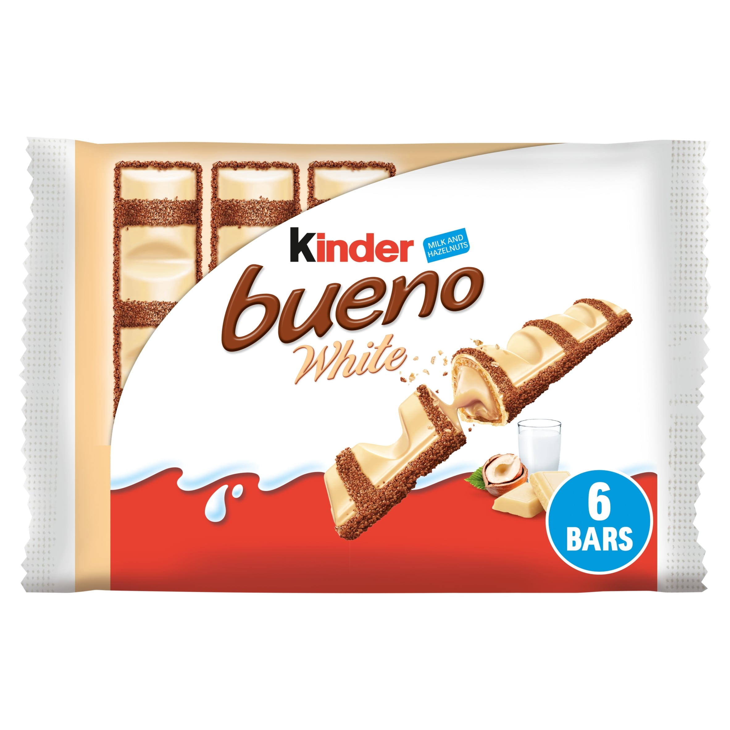Kinder Bueno White Chocolate Bars Multipack 3 X 39g, Imported from Britain