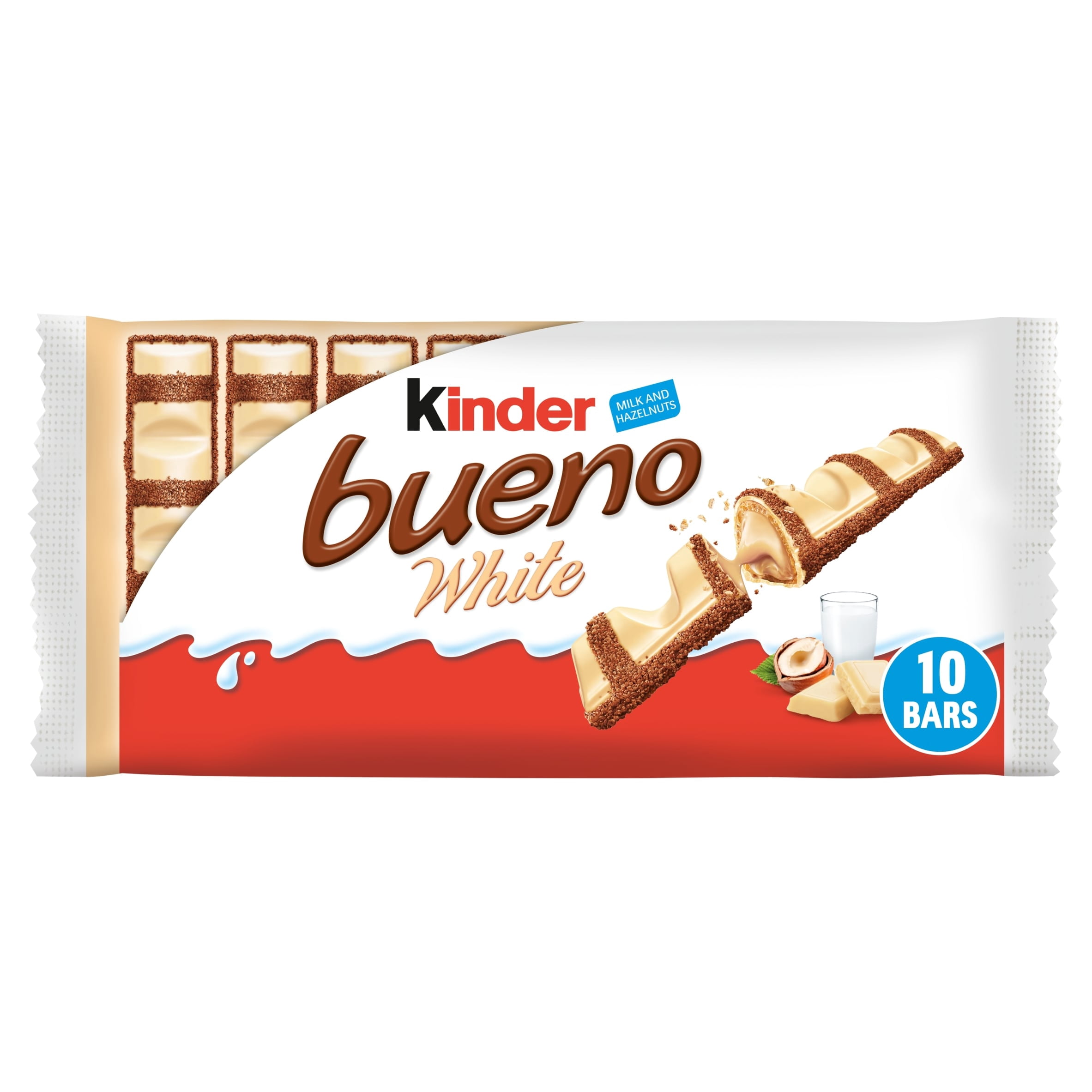 Kinder Bueno White Chocolate Bars Multipack 5 X 39g, Imported from Britain