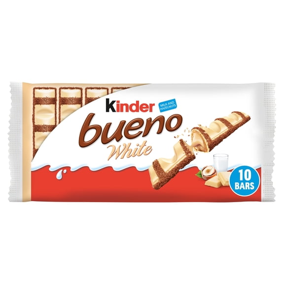 Kinder Bueno White Chocolate Bars Multipack 5 X 39g, Imported from Britain