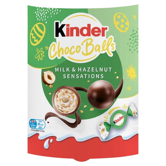 Kinder Choco Balls Milk & Hazelnut Sensation 11 Pieces 90g, Imported from Britain