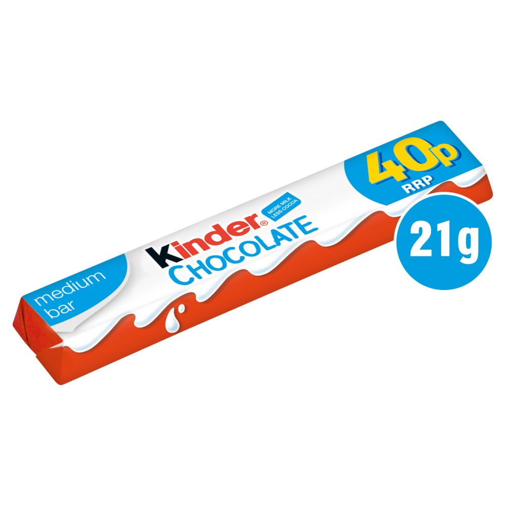 Kinder Chocolate Medium Bar 21g (pack of 36)