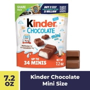Kinder Chocolate Mini Bars with Creamy Milky Filling, Individually Wrapped Candy, Share Pack, 7.2 oz