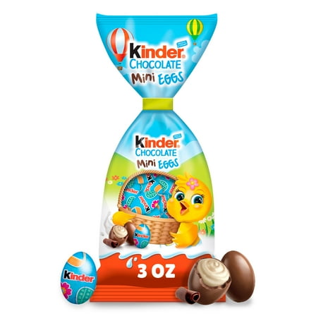 Kinder Easter Mini Eggs, Individually Wrapped Chocolate Candy, Great for Easter Egg Hunts, 3 oz