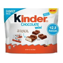 Kinder Chocolate Mini, Milk Chocolate Bars, Individually Wrapped Candy, up to 60 Minis