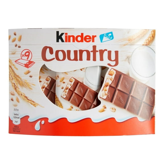 Kinder Country Milk And Cereal Chocolate Bar 7.64 oz. Pack of 3