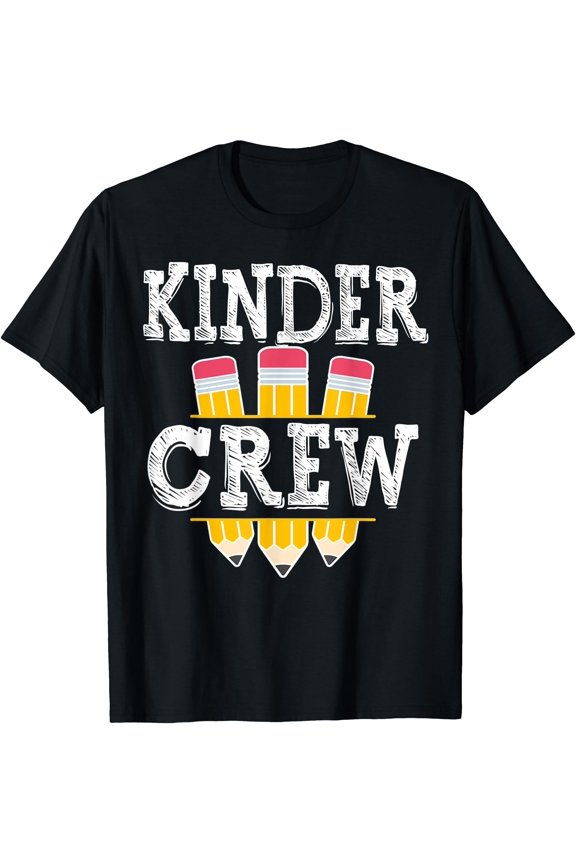 Kinder Crew Fun Kindergarten Squad Teacher 1st Day of School T-Shirt, Unisex T-Shirt