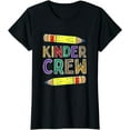 thumbnail image 1 of Kinder Crew Funny Kindergarten Teacher 1st Day of School T-Shirt, 1 of 3