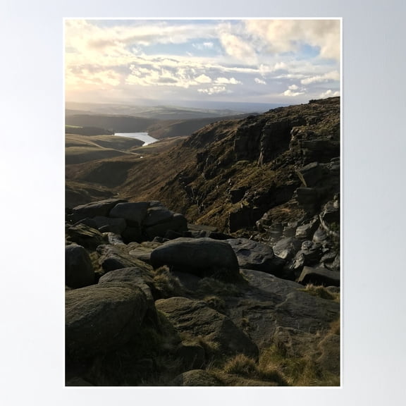 Kinder Downfall Waterfall Lamdscape Poster Wall Art, Modern Wall Decor, 24x36 UNFRAMED
