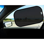 Kinder Fluff Car Window Shades, 4 Pack, 2 Transparent & 2 Semi-Transparent Shades, Certified 99.79% UVA & 99.95% UVB Sun Protection, Award-Winning Sun Shade for Side Windows, 22 x 14 in