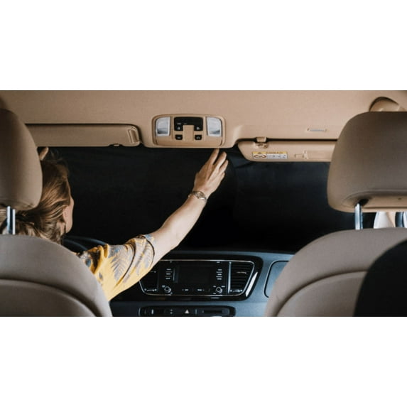 Kinder Fluff Windshield Sun Shade - Certified Blocking 99.9% UVR, Large