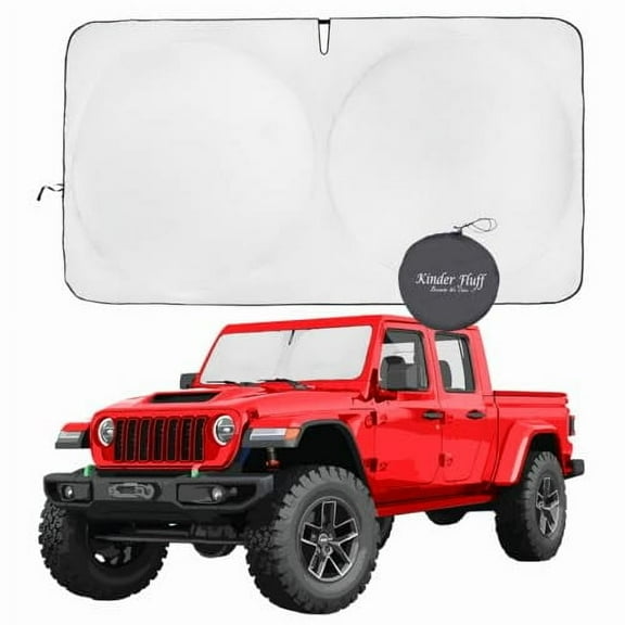 Kinder Fluff Windshield Sun Shade Certified Car accessories Blocking 99.9% UVR-210T Car Window shade - XXXS (56x18in)