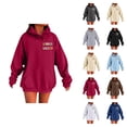 thumbnail image 1 of Kinder Garten Teacher Hoodies for Women 2025 Fall Winter Back To School Hooded Sweatshirt with Pockets Pullover Tops, 1 of 7