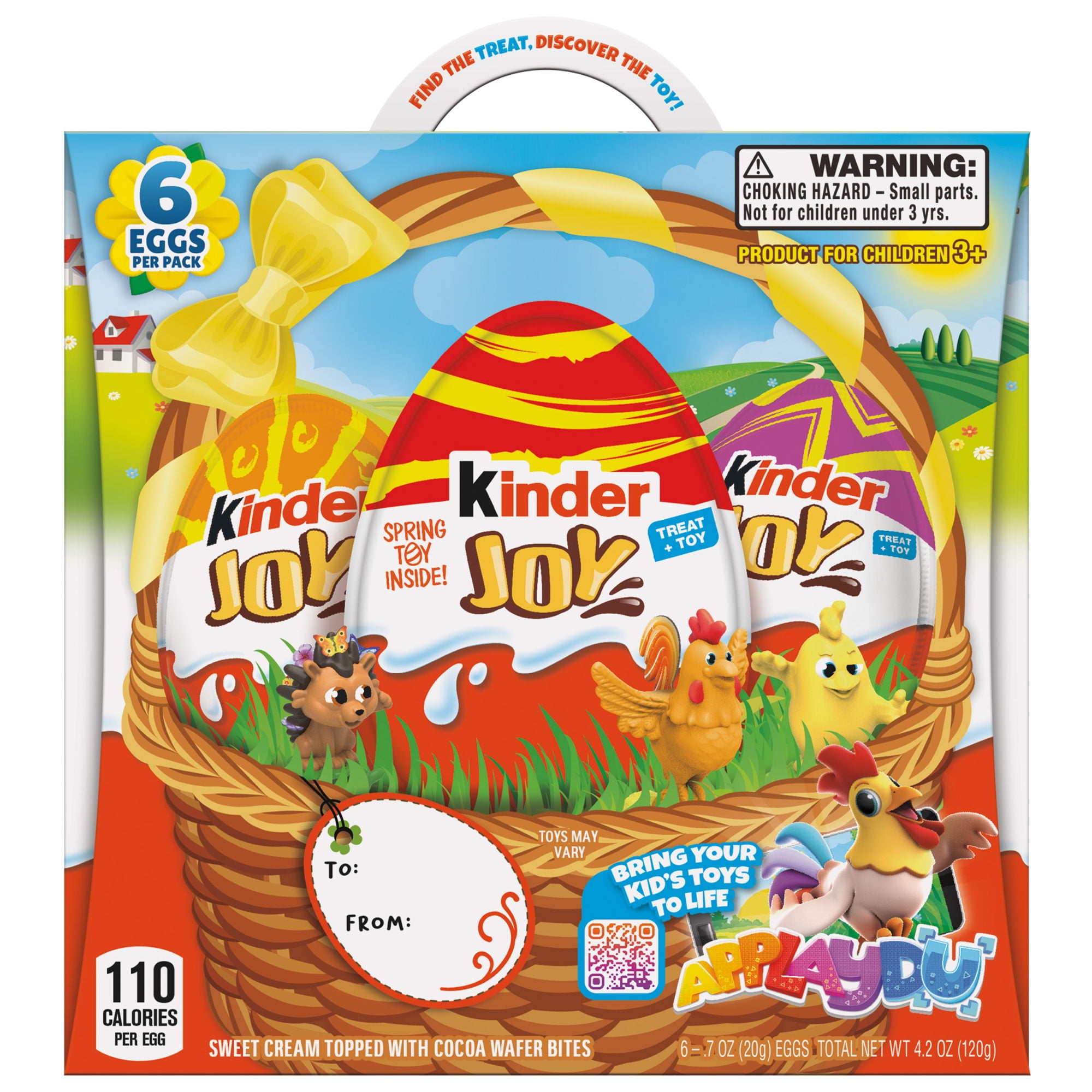 Kinder Joy Easter Eggs, Sweet Cream and Chocolatey Wafers with Toy