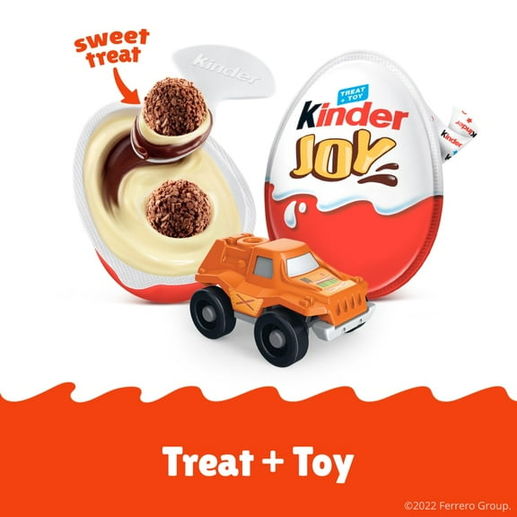 Kinder Joy Eggs, 6 Count, Treat Plus Toy, Sweet Creams and Chocolatey Wafers, 4.2 oz - Pack of 2