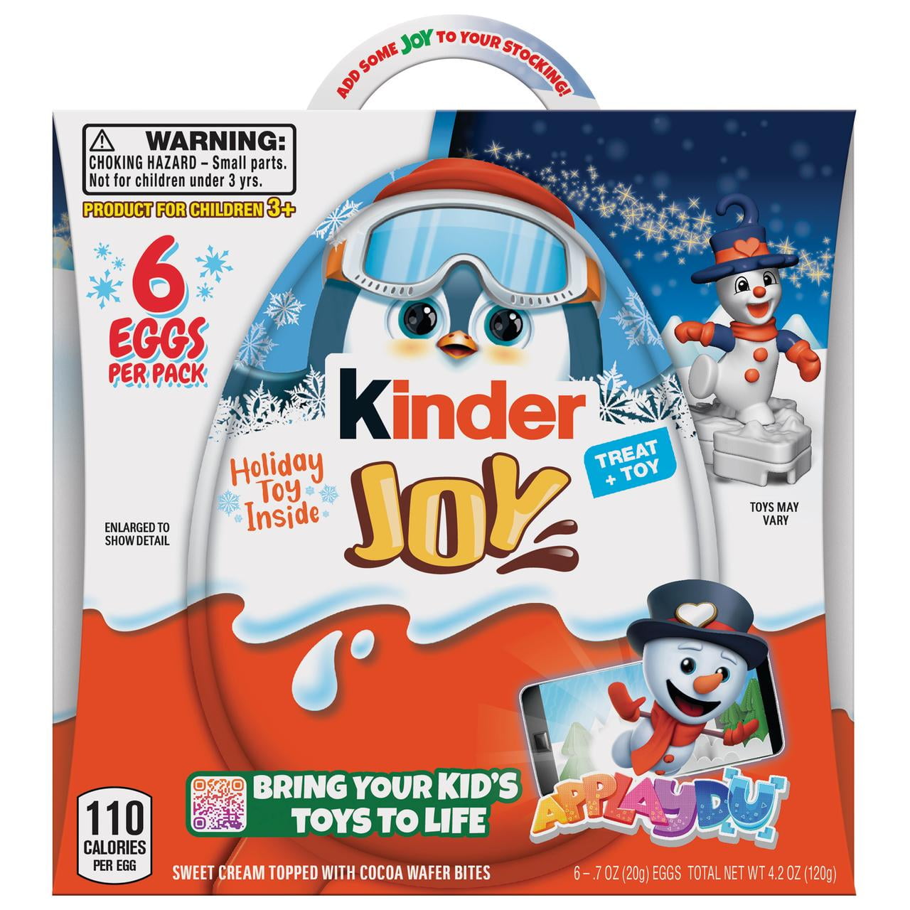 Kinder Joy Eggs, Sweet Cream and Chocolate, Toy Inside, Holiday
