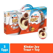 Kinder Joy Eggs, Sweet Cream and Chocolate Wafers with Toy Inside, 2.1 oz each, 3 Eggs