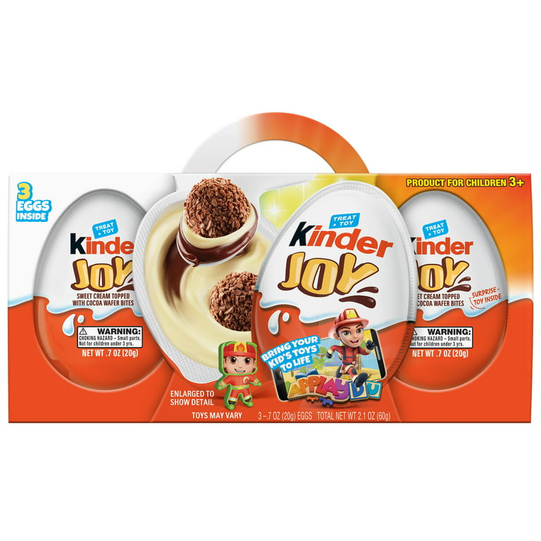 Kinder Joy Treat + Toy, 3+ Years - 3 pack, 0.7 oz eggs