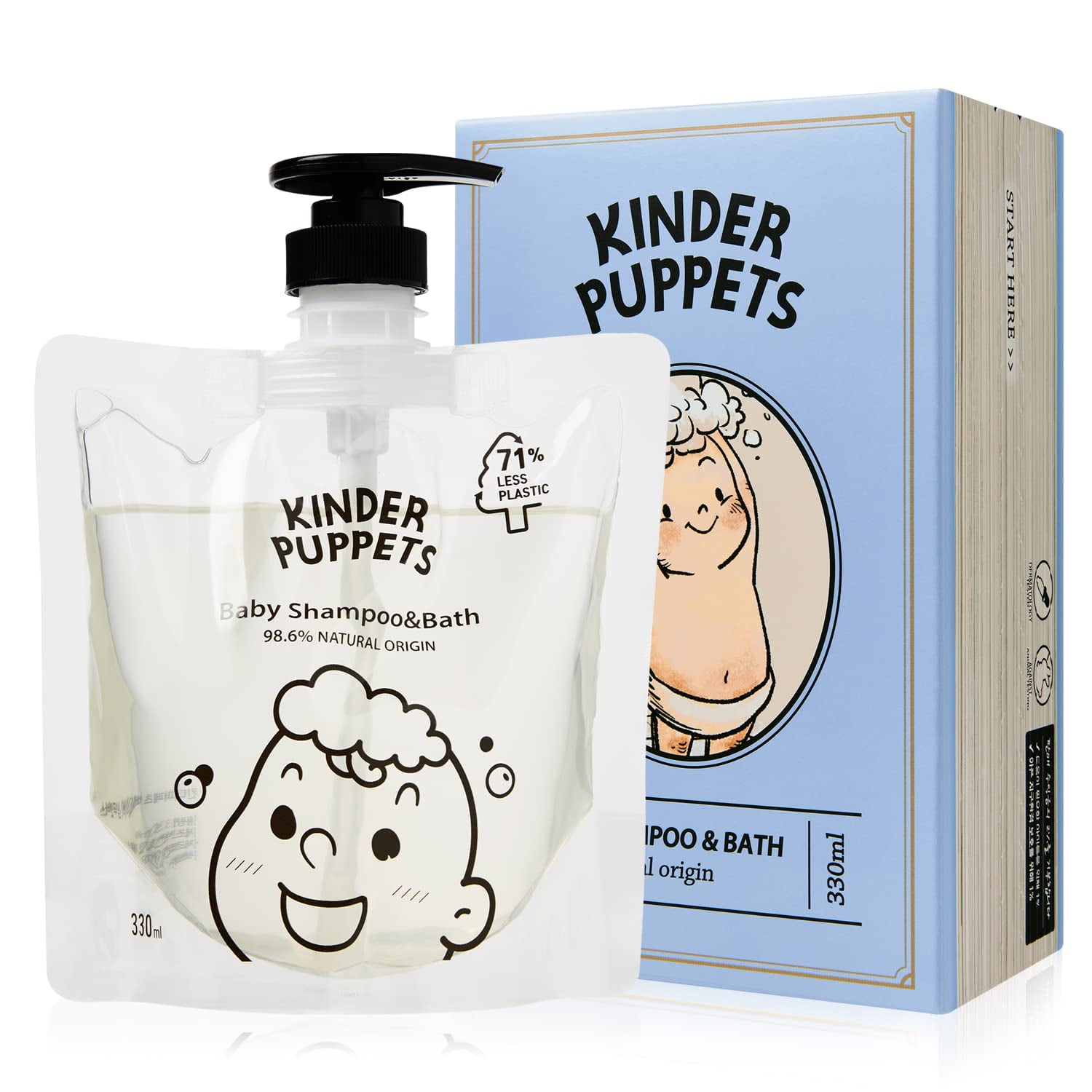 Kinder Puppets Korean Baby Shampoo & Bath with Natural Surfactants