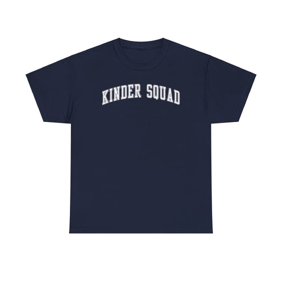 Kinder Squad Back School Kindergarten Teacher Shirt Gifts Tshirt Crew Neck