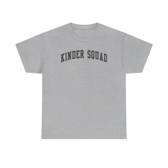 Kinder Squad Back School Kindergarten Teacher Shirt Gifts Tshirt Crew Neck