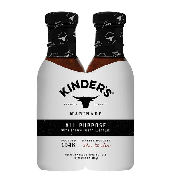 Kinder's All Purpose Marinade with Brown Sugar and Garlic (2 x 14.3 Ounce Bottles)