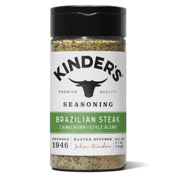 Kinder's Brazilian Steak Seasoning Blend with Garlic, Vinegar, Herbs, and Chili, 5.2 oz