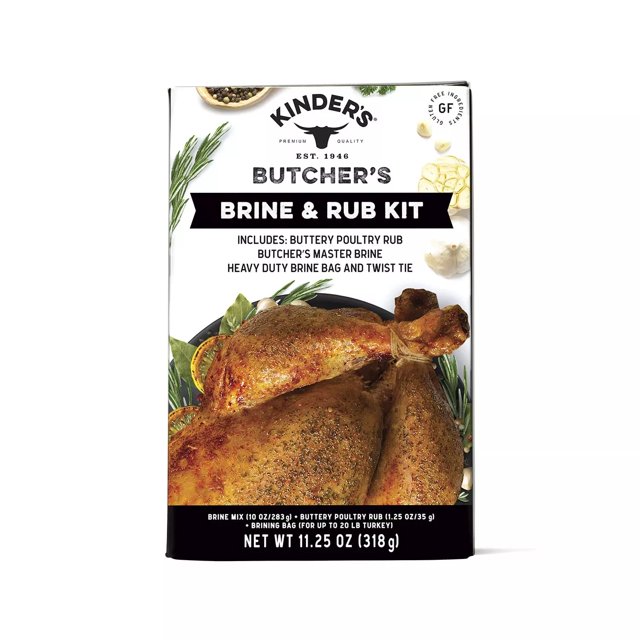 Kinder's Butcher's Brine and NG01 Rub Kit, Includes Buttery Poultry Rub