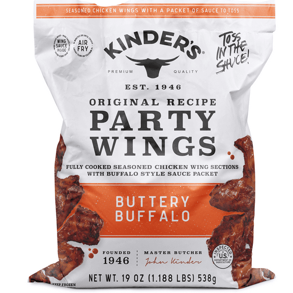 Kinder's Buttery Buffalo Frozen Chicken Wings, 19 oz Bag