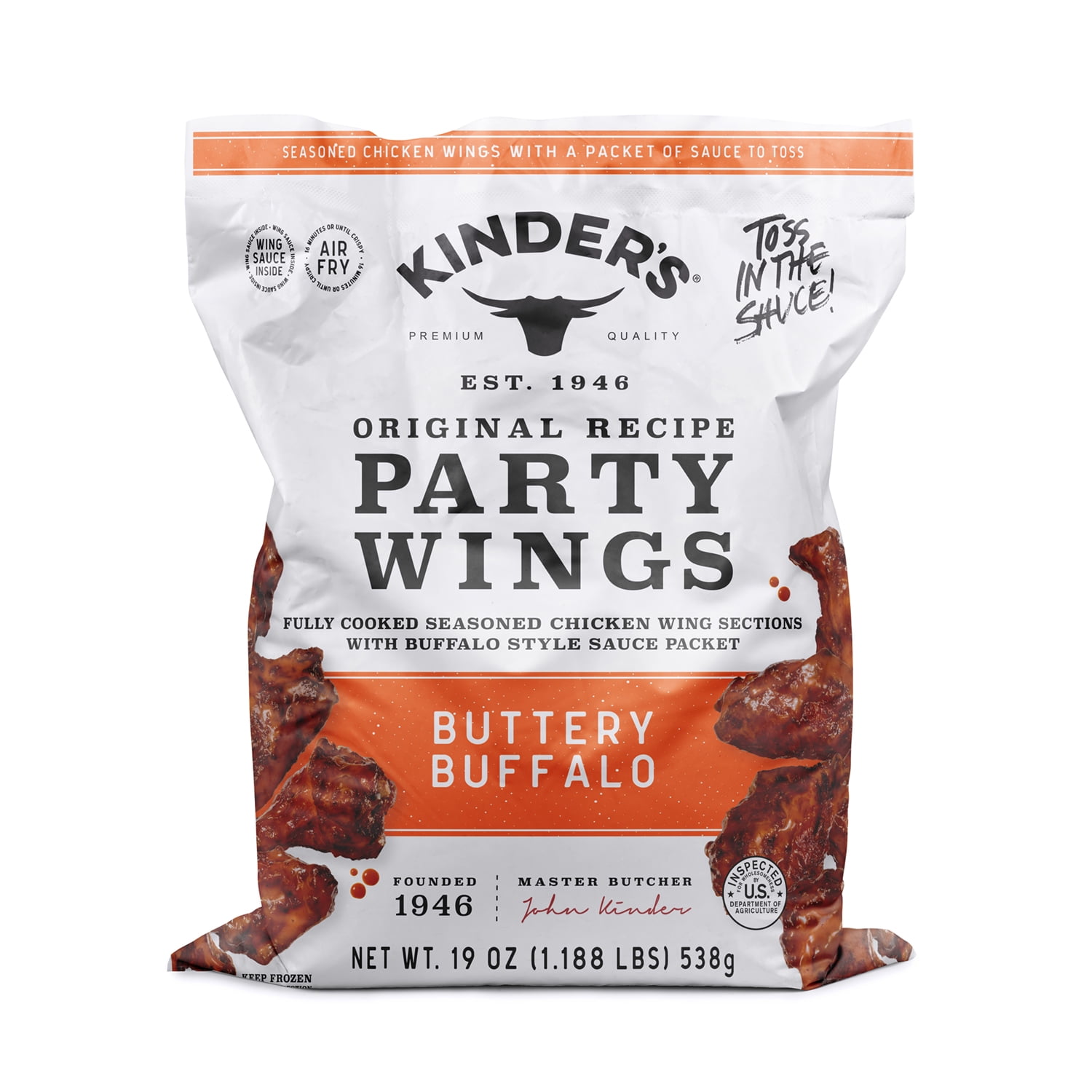 Kinder's Buttery Buffalo Frozen Chicken Wings, 19 oz