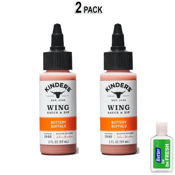 Kinder's Buttery Buffalo Wing Sauce and Dip, 2 fl oz Small Bottle