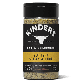 Kinder's Buttery Steak and Chop Seasoning Blend with Butter and Smoky BBQ Spices, 6.4 oz