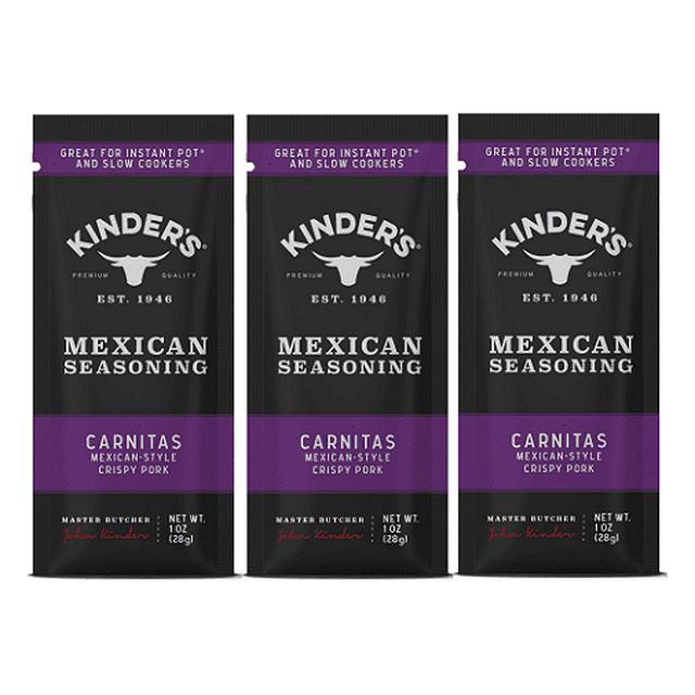 Kinder's Carnitas Seasoning Mix 3 Pack