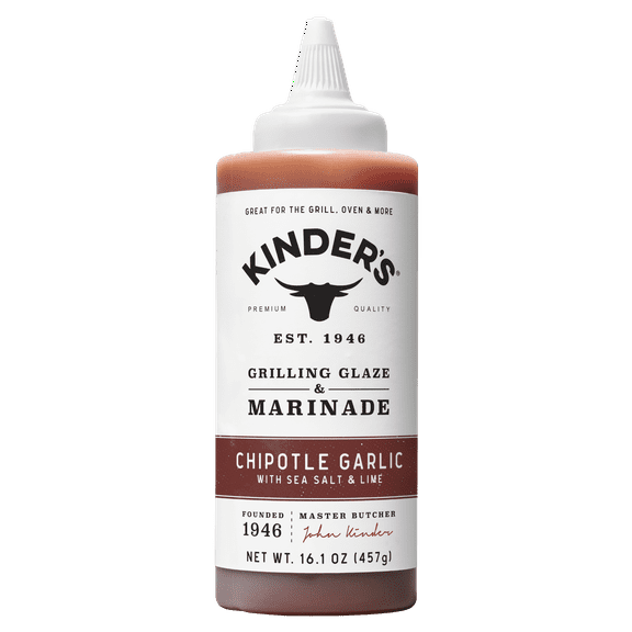Kinder's Chipotle Garlic Grilling Glaze and Marinade, 16.1 oz Squeeze Bottle pack of 1