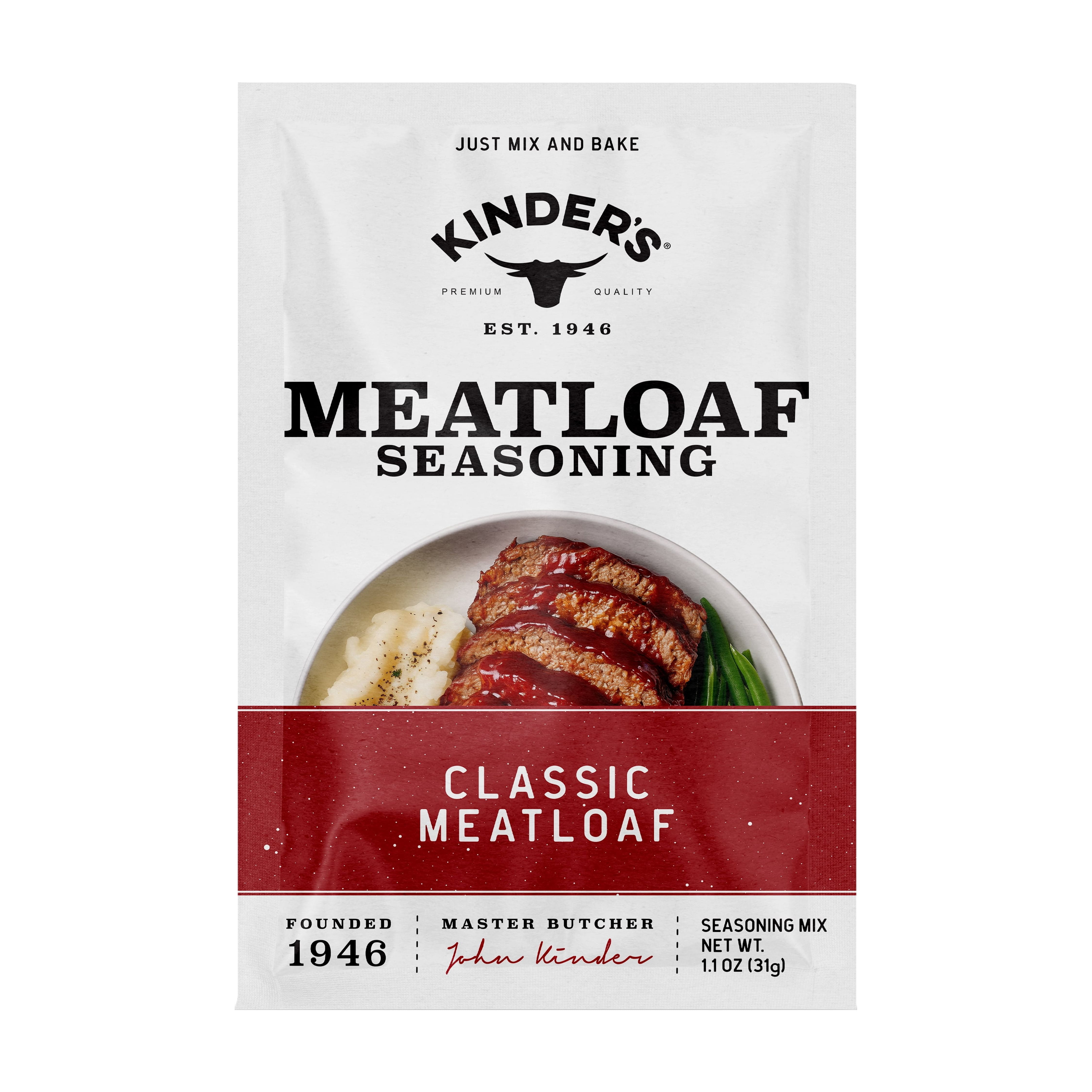 Kinder's Classic Meatloaf Seasoning Mix, 1.1 oz Packet