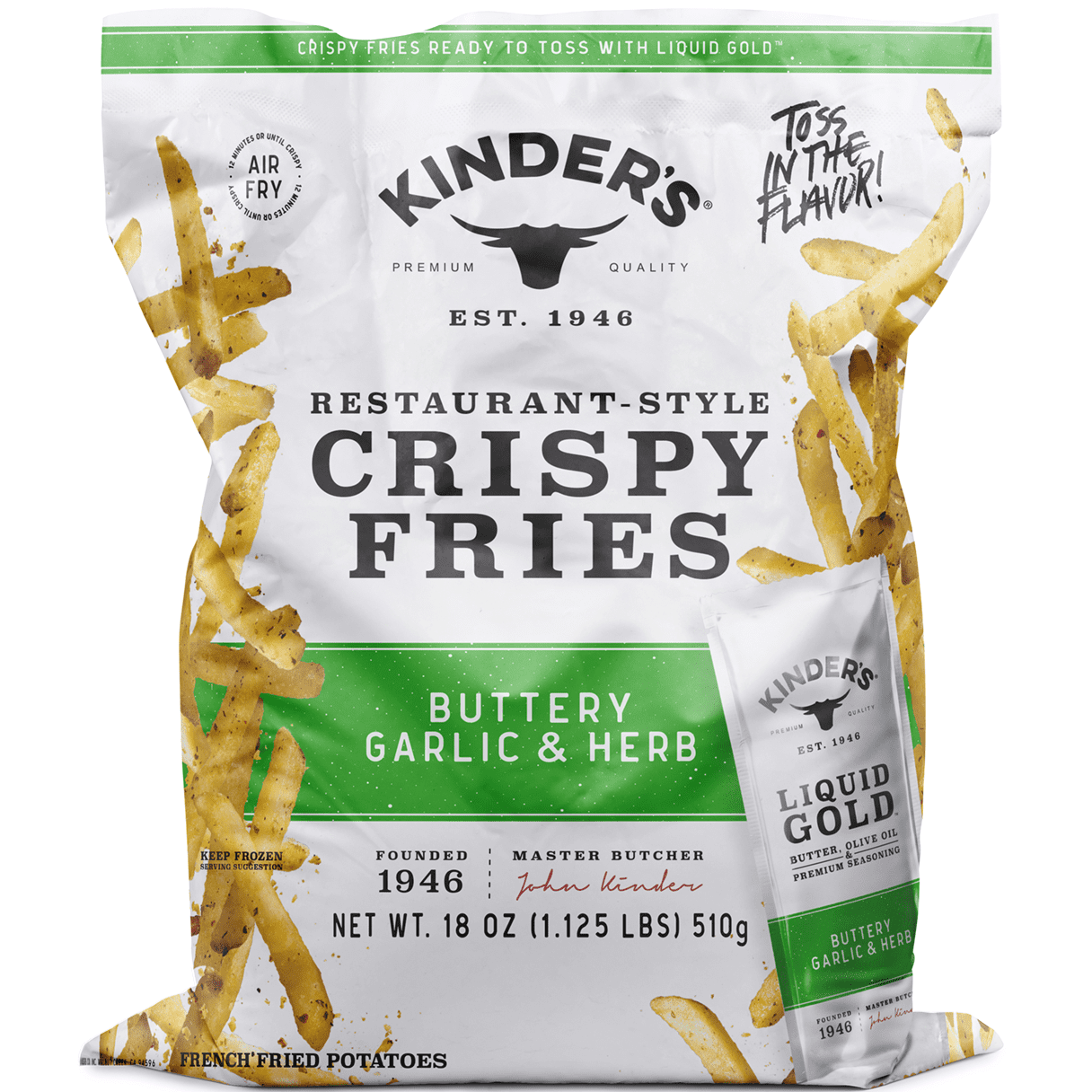 Kinder's Crispy Fries, Buttery Garlic & Herb