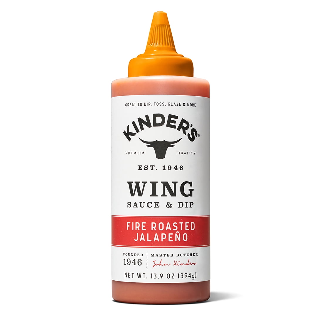 Kinder's Fire Roasted Jalapeno Wing Sauce and Dip, 13.9 oz