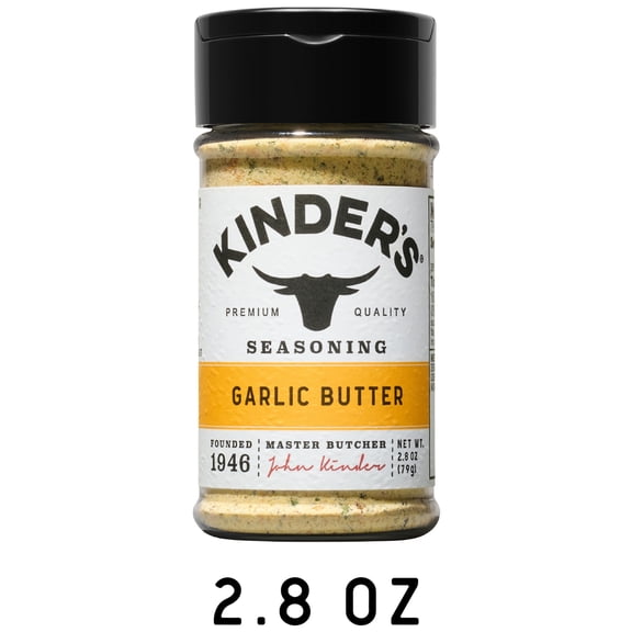 Kinder's Garlic Butter Seasoning Blend with Sea Salt, Garlic, and Spices, 2.8 oz