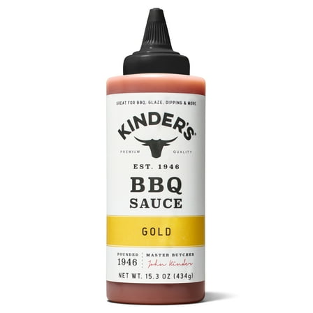 Kinder's Sweet and Tangy Gold BBQ Sauce, 15.3 oz Squeeze Bottle